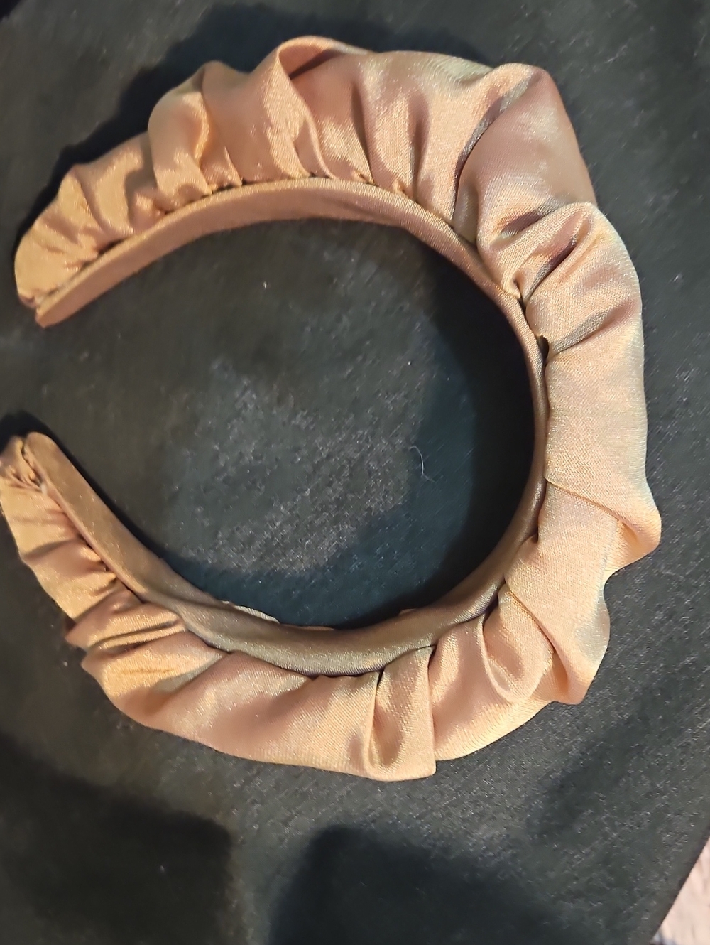 5/25 Women’s Satin Ruched Headband - Tan
